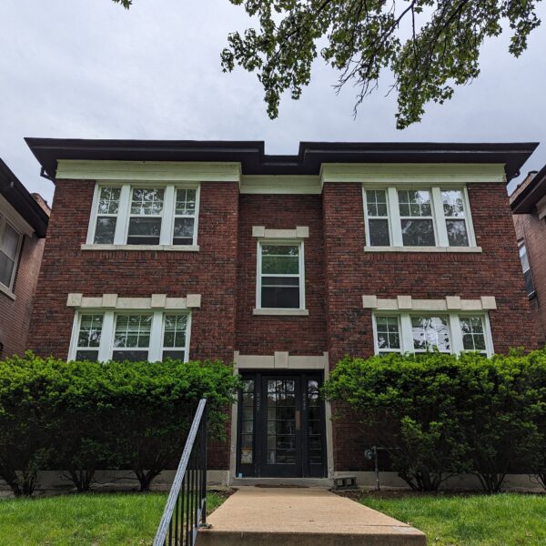 875000 | 6432 Alamo Ave., St Louis, MO 631056432 Alamo front of brick two story building with bushes lining the front building with a sidewalk leading up to the entry