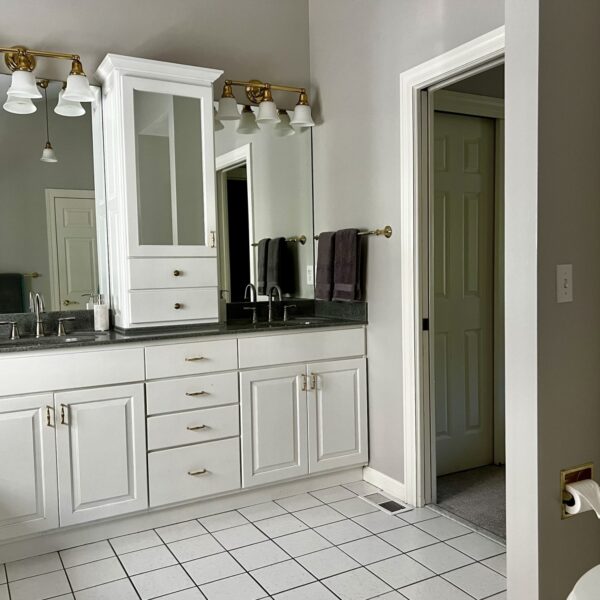 695000 | 1034 Huthmaker Ave, Kirkwood, Missouri 631221034 Huthmaker primary bedroom bathroom double vanity sinks