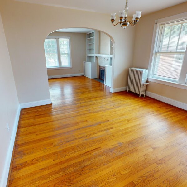 299000 | 7118 Amherst Ave., University City, MO 631307118 Amherst dining room area as seen from the hall doorway with a view of the living room beyond the opening