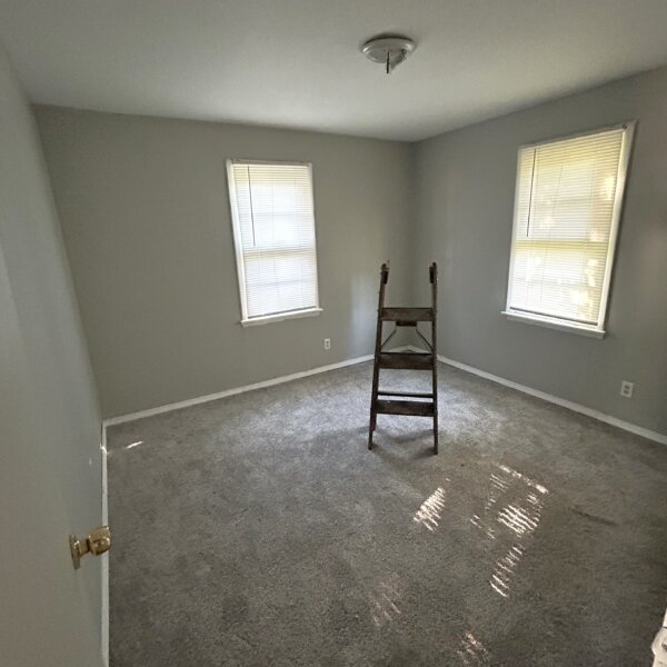 69000 | 2024 Jannette Dr, St. Louis, MO 631362024 Jannette bedroom as seen from the doorway with a step latter in the center of the room